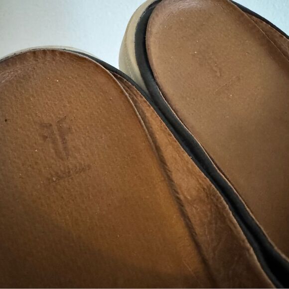 Frye Ivy Black Leather Slip On Mule Sneaker - Picture 6 of 8